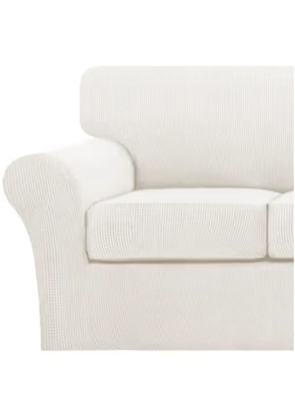 Pet-Friendly Sofa Slipcover Large (3-Cushion) - Porcelain - Picture 2 of 16